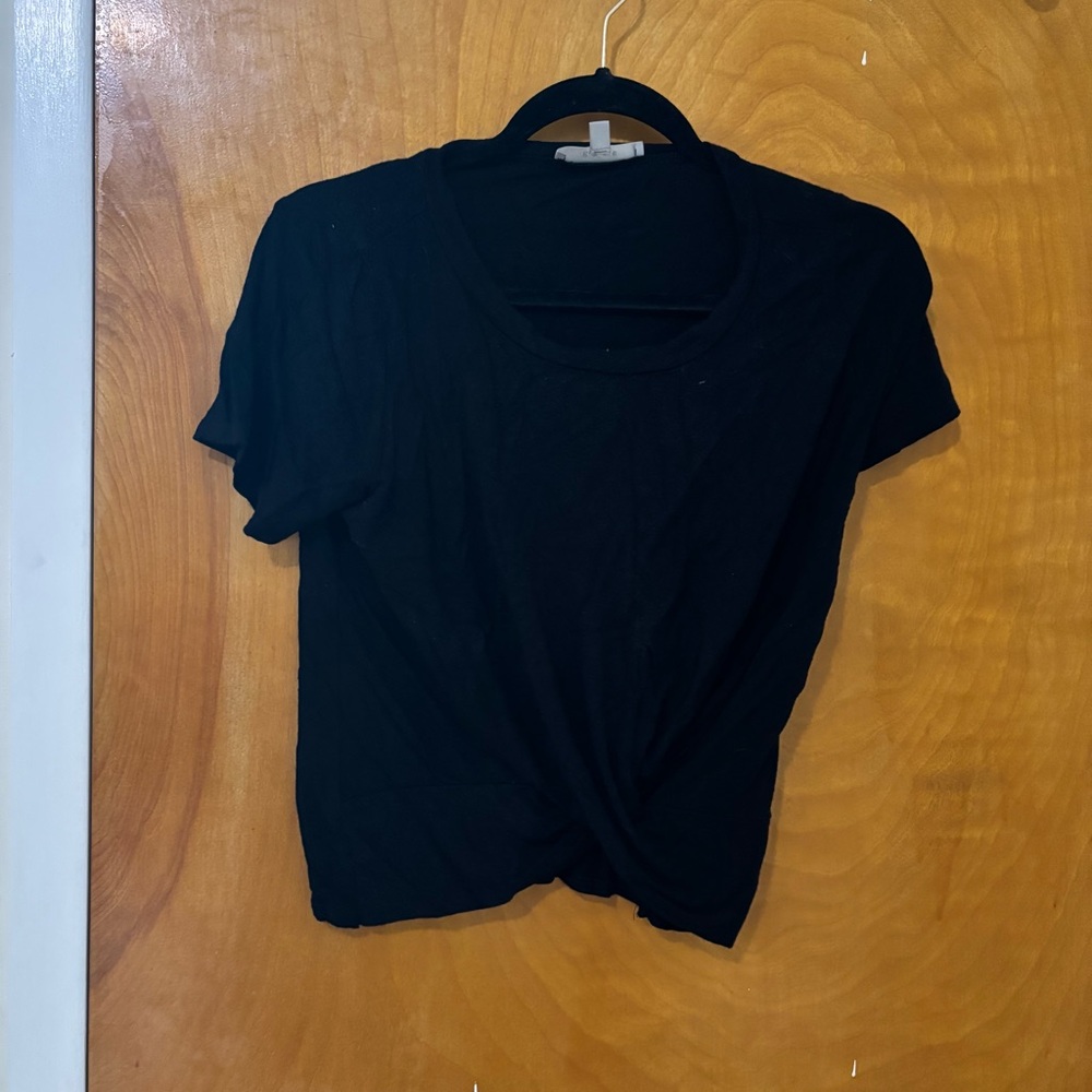 Black Cross-Front Women's Top